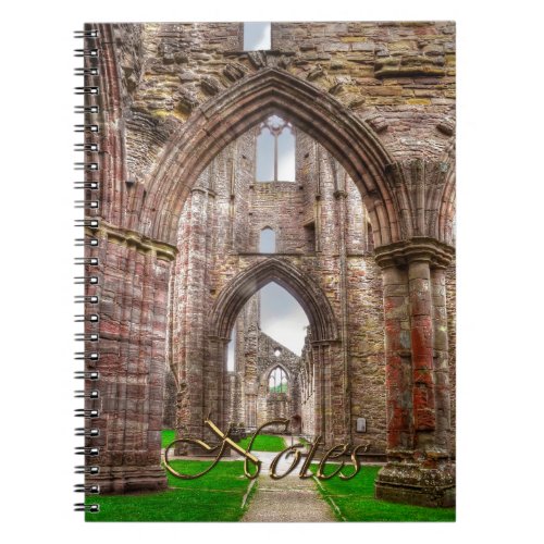 Interior View of Ancient Tintern Abbey Wales UK Notebook