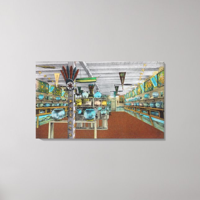 Interior View of Deep Sea Aquarium Canvas Print (Front)