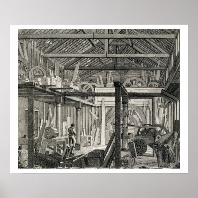 Interior View of John Bunyan's Meeting House in Zo Poster (Front)