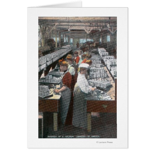 Interior View of Salmon Cannery Workers (Front)