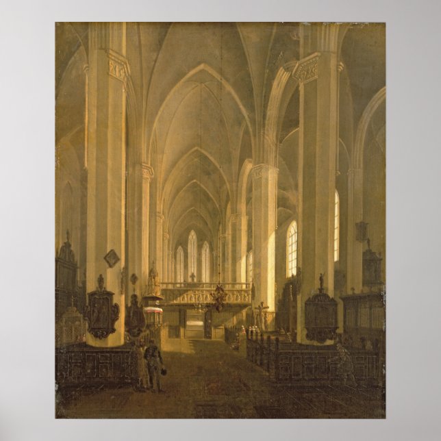 Interior view of St. John's Church in Hamburg Poster (Front)