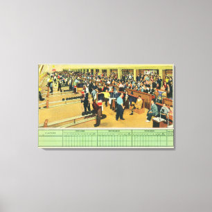 Interior View of Sunset Bowling Center 2 Canvas Print