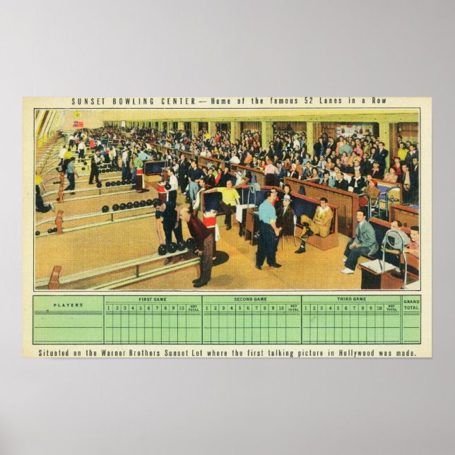 Interior View of Sunset Bowling Center 2 Poster (Front)