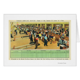 Interior View of Sunset Bowling Center Cards
