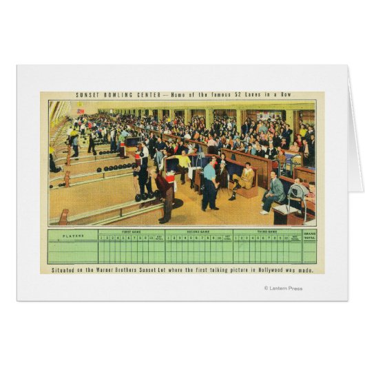 Interior View of Sunset Bowling Center Cards (Front Horizontal)