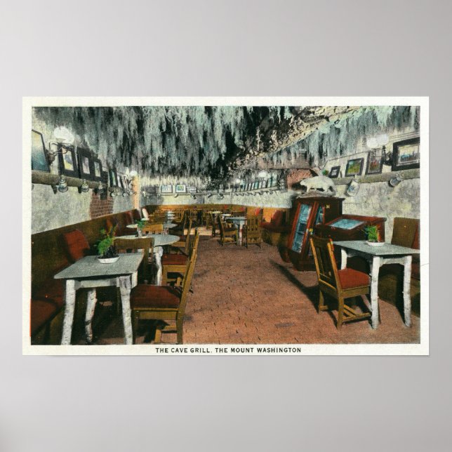 Interior View of the Cave Grill Poster (Front)