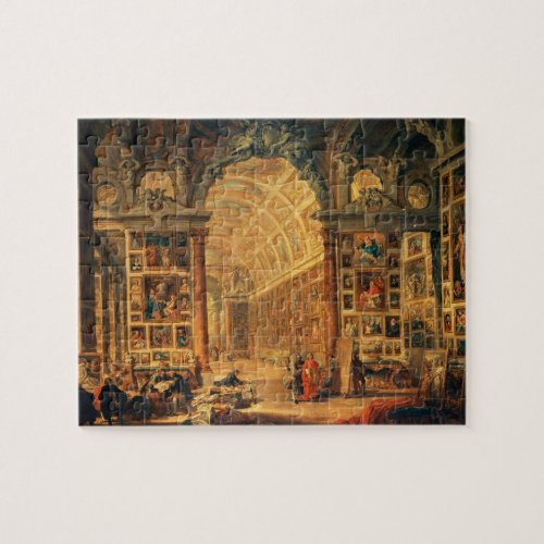 Interior View of The Colonna Gallery Rome oil on Jigsaw Puzzle