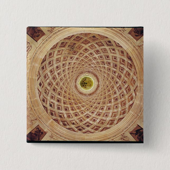 Interior view of the cupola in the chapel pinback button (Front)