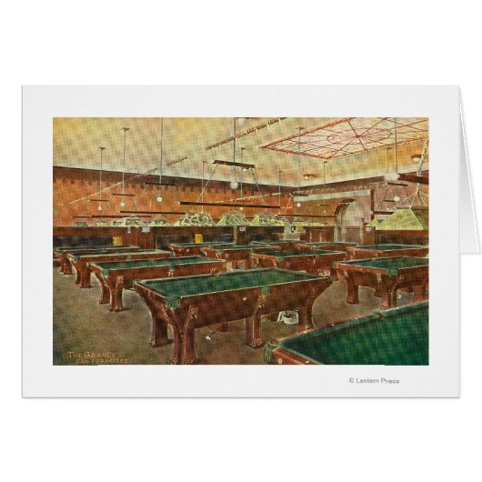 Interior View of the Graney Pool Hall Cards (Front Horizontal)