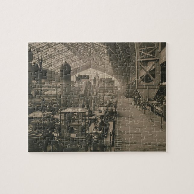 Interior view of the machinery hall, from 'L'Album Jigsaw Puzzle (Horizontal)