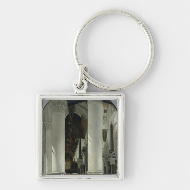 Interior view of the New Church in Delft Keychain (Front)