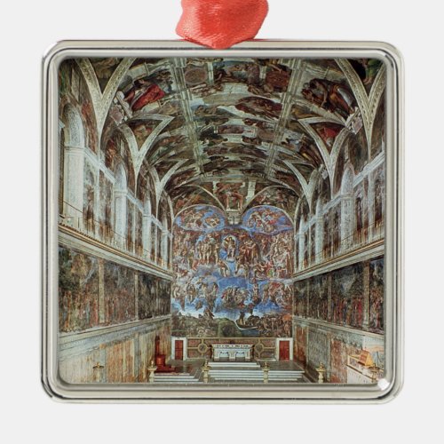 Interior view of the Sistine Chapel Metal Ornament