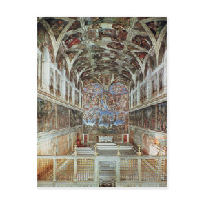 Interior view of the Sistine Chapel Postcard