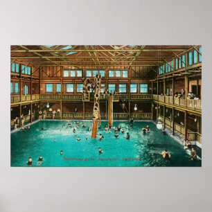 Interior View of the Swimming Baths Poster