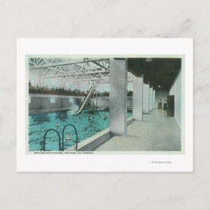 Interior View of the Ventura Bath House Postcard