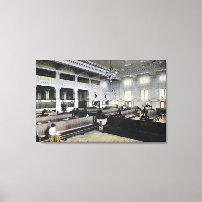 Interior View of Union Station Canvas Print (Front)