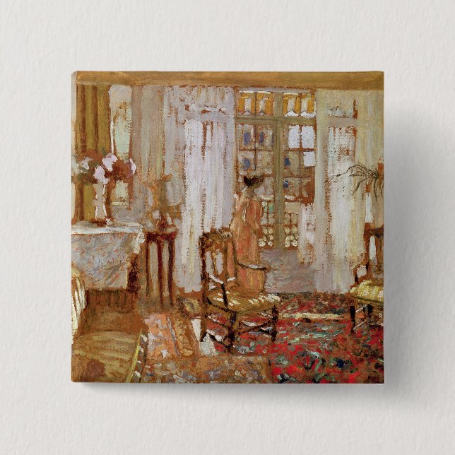 Interior with a Woman in Yellow in Front Button (Front)