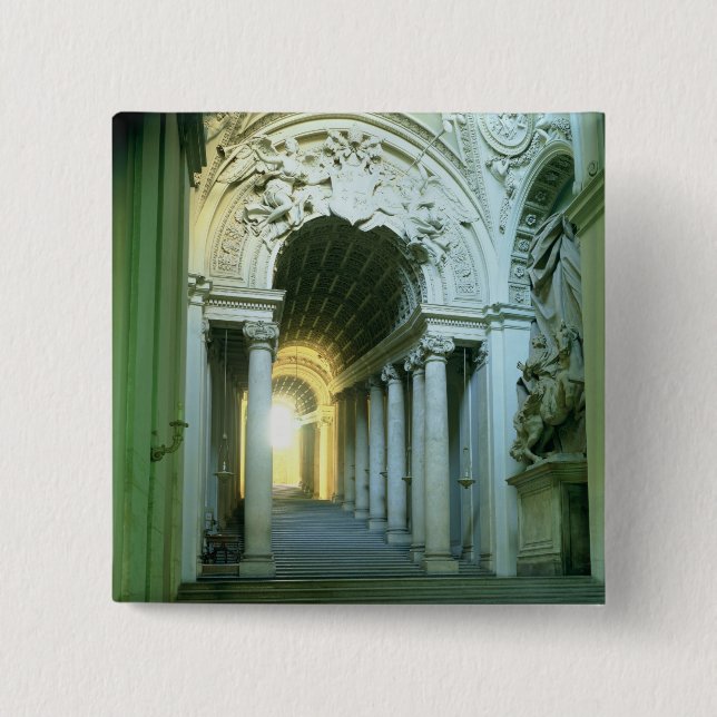 Interior with view of the staircase pinback button (Front)