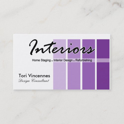 Interiors Home Staging Realty Designer business Business Cards