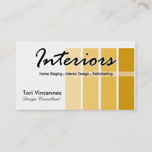 Customizable Interiors Home Staging Realty Designer business Business Card Template