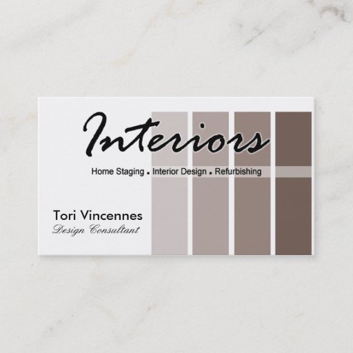 Customizable Interiors Home Staging Realty Designer business Business Card Template