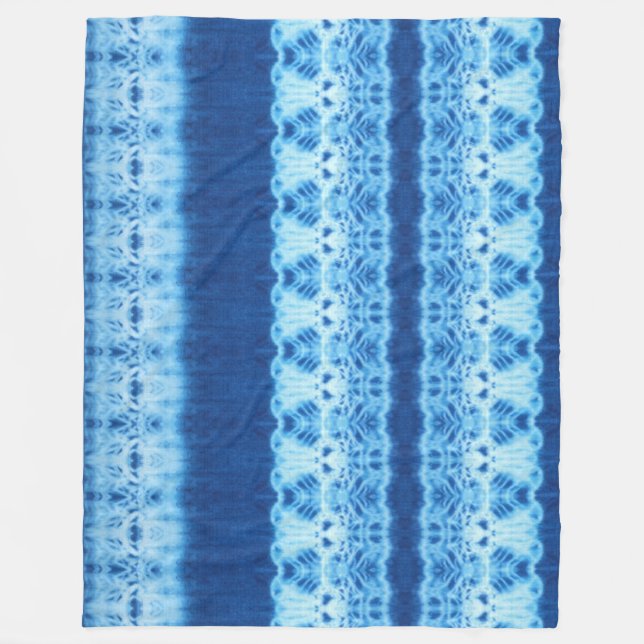 Interlace II Shibori Fleece Blanket (Front)