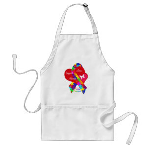 Interlaced Autism Ribbon Adult Apron