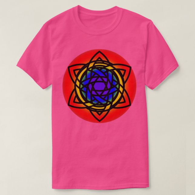 Interlaced Celtic Rainbow Star T-Shirt (Design Front)