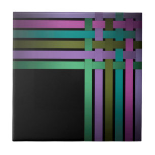 Interlacing ribbons ceramic tile