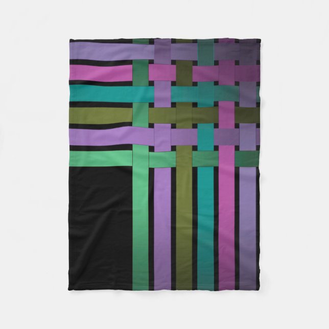 Interlacing ribbons fleece blanket (Front)