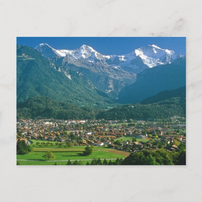 Interlaken and the Jungfrau range Postcard (Front)