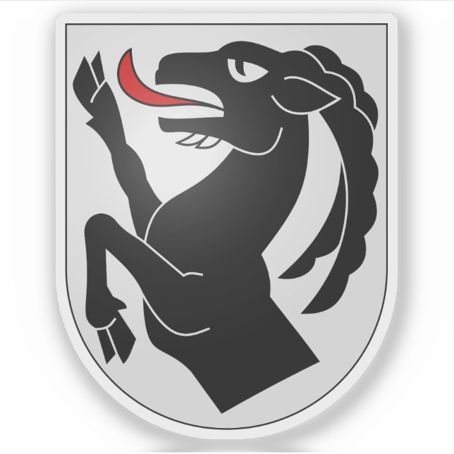 Interlaken-Oberhasli district emblem, Switzerland Sticker (Front)