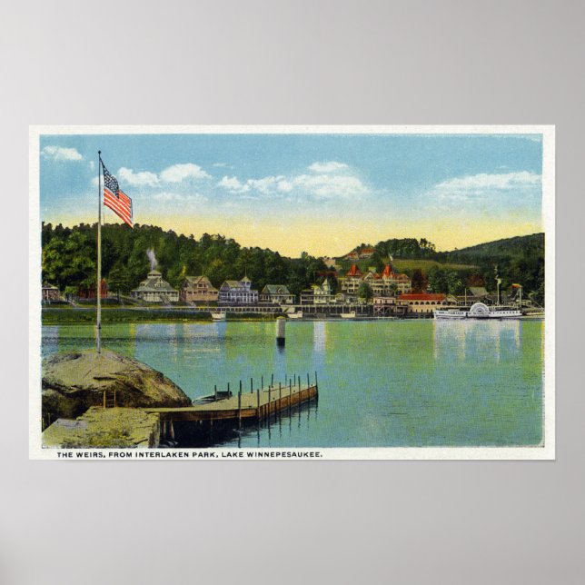 Interlaken Park View of the Weirs Poster (Front)