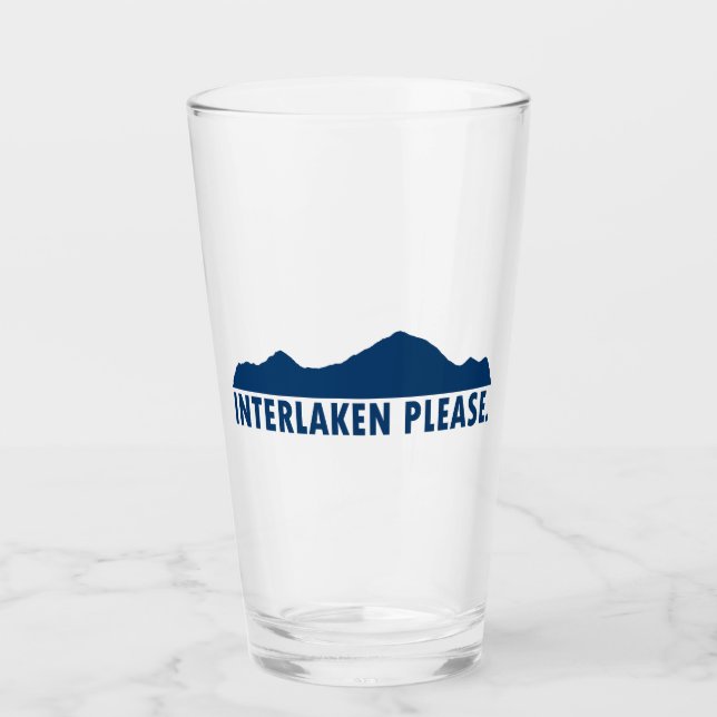 Interlaken Switzerland Please Glass (Front)