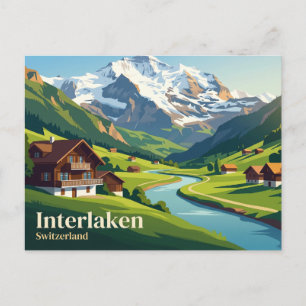 Interlaken Switzerland Postcard