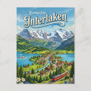 Interlaken Switzerland Postcard