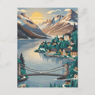 Interlaken Switzerland Travel Postcard