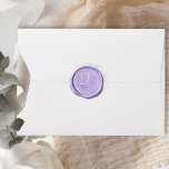 Interlinked Initials Monogrammed Wedding Wax Seal Sticker<br><div class="desc">Monogrammed wedding wax stamper to create wax seals with the bride and groom's initials interlinked. Modern combo of strong solid font and feminine curly handwritten lettering,  which matches my Mountain Lavender Wedding Collection.</div>