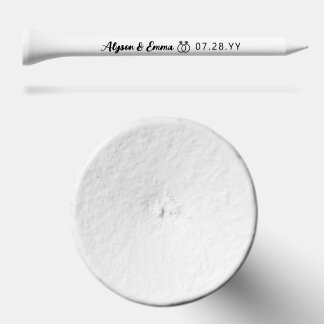 Interlocked Diamond Wedding Rings LGBT Wedding Golf Tees