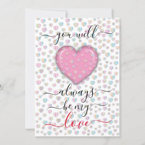 Interlocked Hearts Custom Elegant Valentineâs Day Card