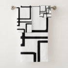 Interlocking Black Squares Artistic Design