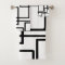 Interlocking Black Squares Artistic Design