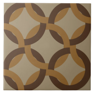 Interlocking circles ceramic tile