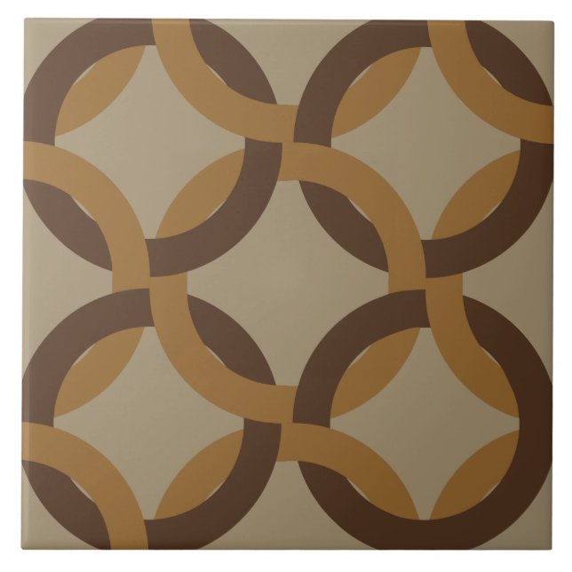 Interlocking circles ceramic tile (Front)