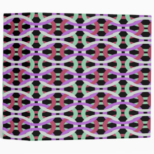 interlocking colorful circles 3 ring binder