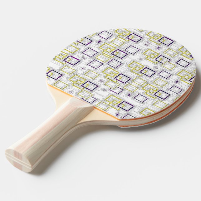 Interlocking Dimensions Ping Pong Paddle (Front Angle)