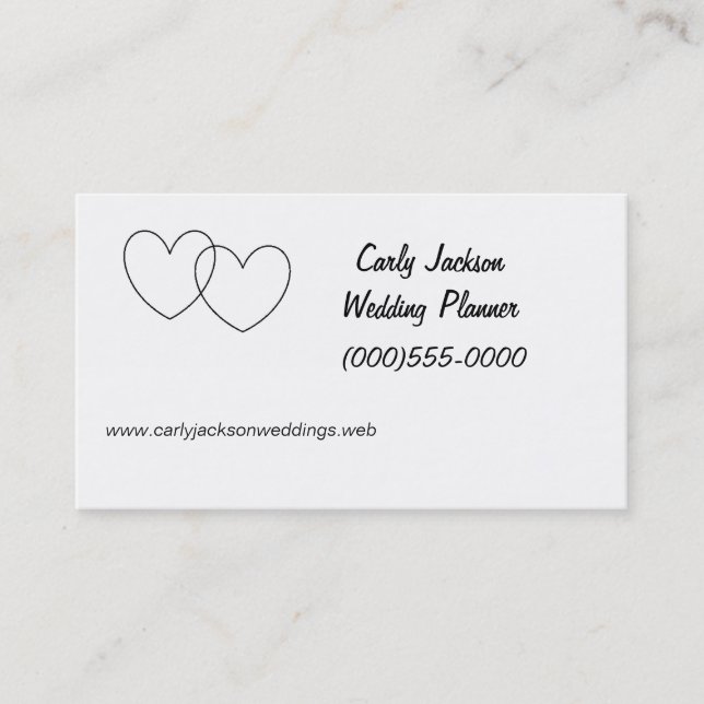 "Interlocking Hearts" Business Cards (Front)