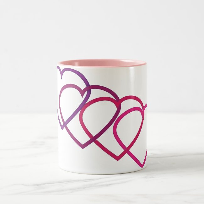 interlocking hearts mug