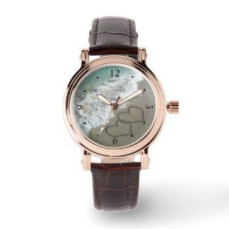 Interlocking Hearts on Beach Sand Watch