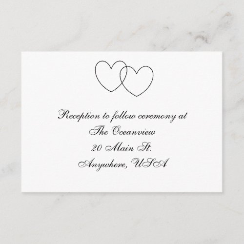 "Interlocking Hearts" Reception Cards